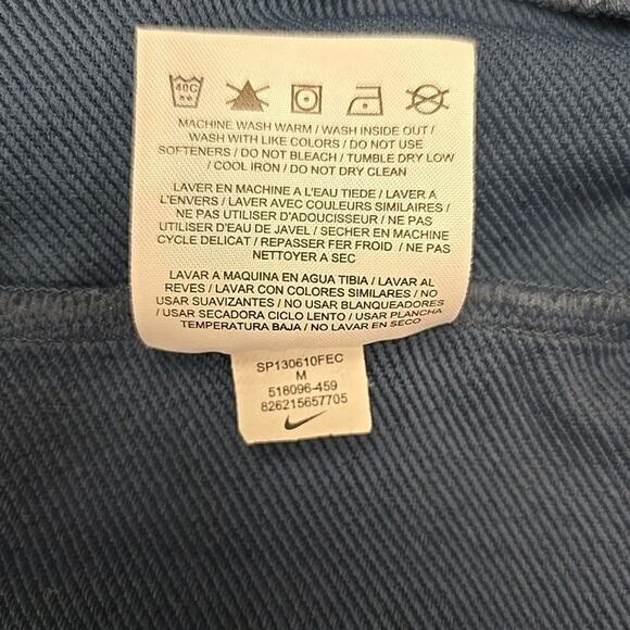 Nike Golf Womens Tour Performance Jacket Sz M Dri-Fit Full Zip Blue Yellow - Picture 5 of 8